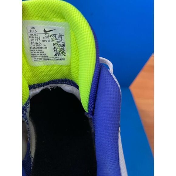 Nike Fly By Mid 2 White/Dark Obisdian Men's Basketball Shoes Size 10.5 B Grade - Picture 6 of 6